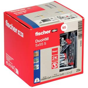 Fischer DuoHM 5x55 S PH TX Hollewandplug 55 mm 572924 25 stuk(s)