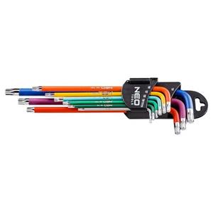 NEO Tools Neo-tools Torx-stiftsleutelset Gekleurd T10 - T50 (9-delig)