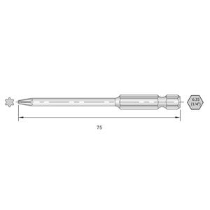 Bernstein Tools for Electronics 6-TX20-75 Torx-bit HRC-staal Hooggelegeerd E 6.3 6 stuk(s)