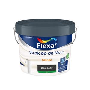 Flexa  Strak Op De Muur Binnen Mat - 100% Grafiet - Meng - 2,5 L