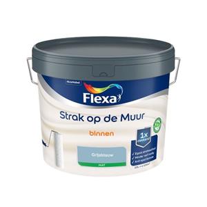 Flexa  Strak Op De Muur Binnen Mat - Grijsblauw - Strak & Easycare - 10 L