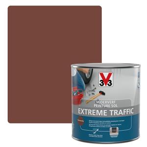 V33 Vloerfverf Binnen - Buiten Extreme Traffic Terracotta Zijdeglans 0,5l