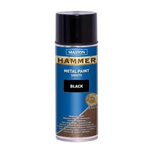 Maston Hammer - Metaalverf - Zwart - Smooth - Spuitlak - 400 Ml