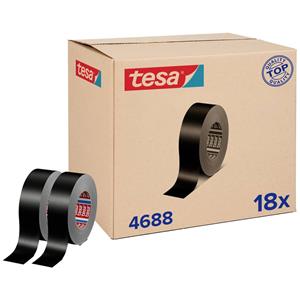 Tesa band 4688 Standard 04688-00000-00 Textieltape Zwart (l x b) 50 m x 50 mm 18 stuk(s)