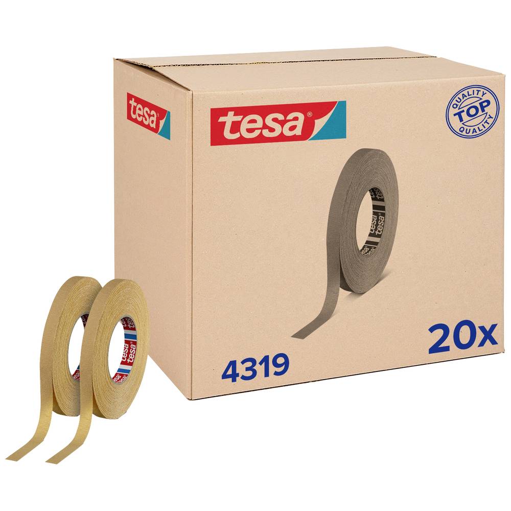 Tesa krepp 4319 für Kurven 04319-00005-00 Maskeertape krepp Lichtbruin (l x b) 50 m x 15 mm 20 stuk(s)