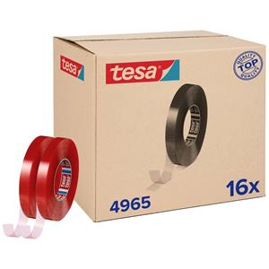 Tesa fix 4965 04965-00008-00 Dubbelzijdige tape fix 4965 Transparant (l x b) 50 m x 15 mm 16 stuk(s)