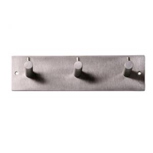 SIRO Kapstok - 3 ophang haken - RVS - zilver - 19 x 5 cm - wandkapstok -