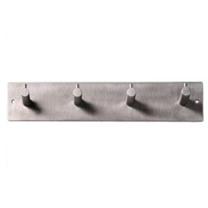 SIRO Kapstok - 4 ophang haken - RVS - zilver - 19 x 5 cm - wandkapstok -