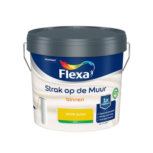 Flexa  Strak Op De Muur Binnen Mat - 100% Sorbet - Meng - 5 L