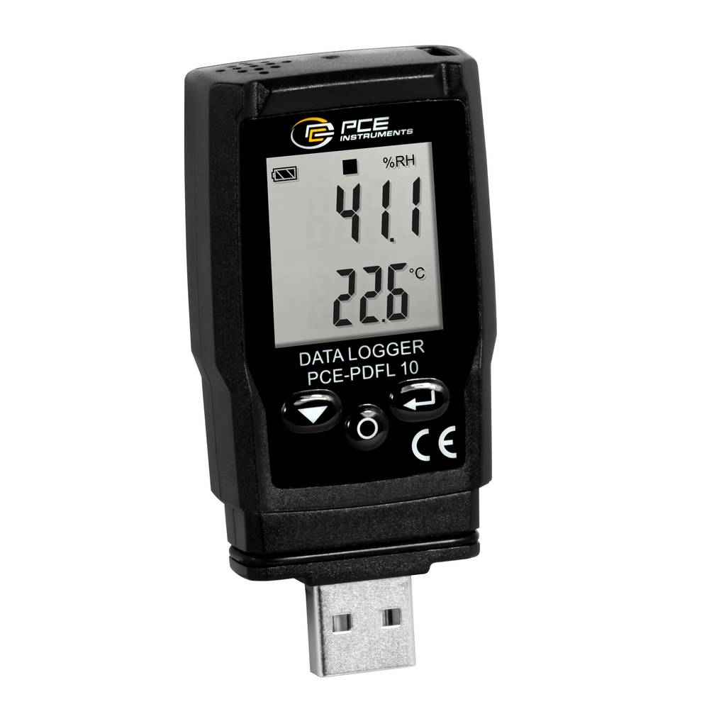 PCE Instruments PCE-PDFL 10 PCE-PDFL 10 PDF-datalogger Te meten grootheid Luchtvochtigheid, Temperatuur, Luchtdruk, Luchtdruk (atmosfeer) -30 tot 60 °C 0 tot