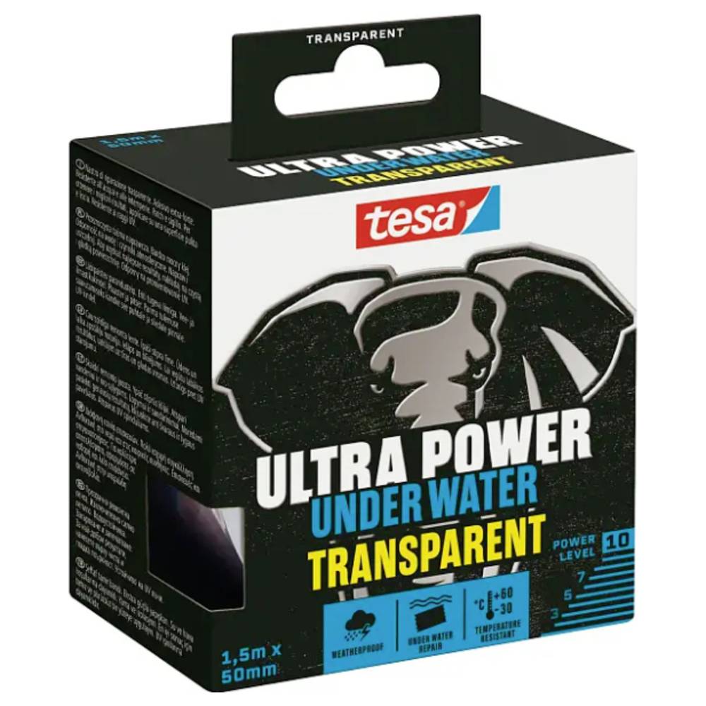 Tesa Ultra Power Underwater 56481-00000-00 Reparatietape Transparant (l x b) 1.5 m x 50 mm 1 stuk(s)