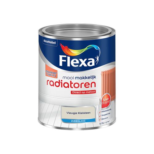 Flexa  Mooi Makkelijk Radiatoren Zijdeglans - Vleugje Kleisteen - Meng - 750 Ml