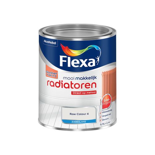 Flexa  Mooi Makkelijk Radiatoren Zijdeglans - Raw Colour 4 - 750 Ml