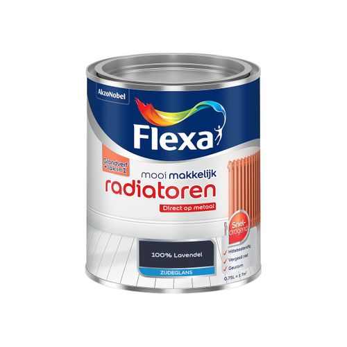 Flexa  Mooi Makkelijk Radiatoren Zijdeglans - 100% Lavendel - Meng - 750 Ml