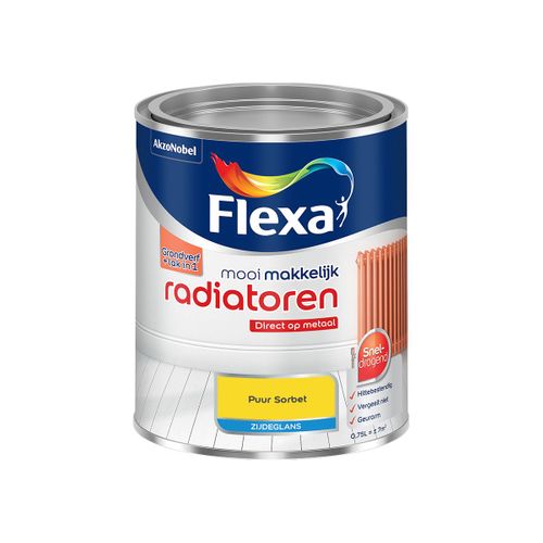 Flexa  Mooi Makkelijk Radiatoren Zijdeglans - Puur Sorbet - Meng - 750 Ml