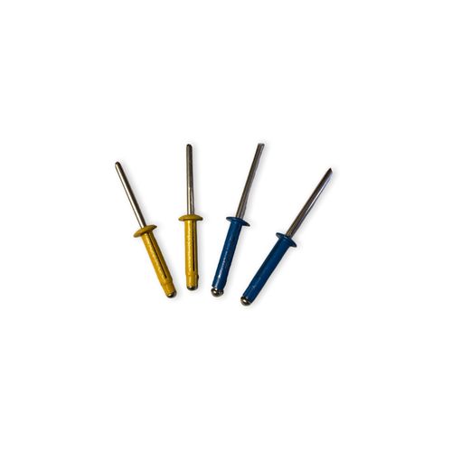 LB Tools Popnagels Kentekenplaat Geel En Blauw Aluminium (4 St) (lb1133)