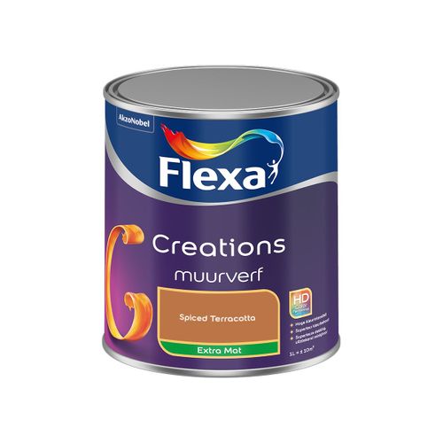 Flexa  Creations Muurverf Extra Mat - Spiced Terracotta - 1 L