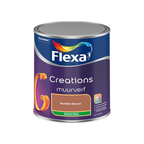 Flexa  Creations Muurverf Extra Mat - Reddish Brown - 1 L