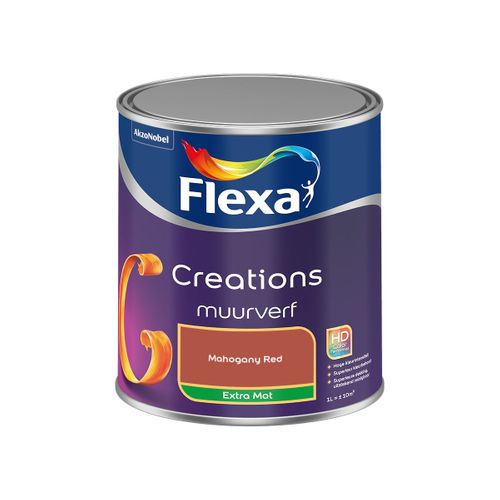 Flexa  Creations Muurverf Extra Mat - Mahogany Red - 1 L