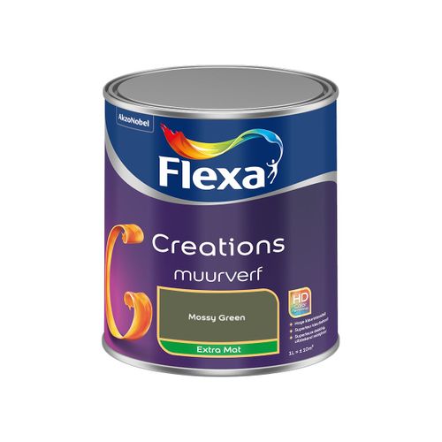 Flexa  Creations Muurverf Extra Mat - Mossy Green - 1 L