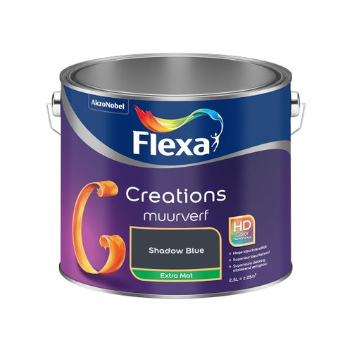 Flexa  Creations Muurverf Extra Mat - Shadow Blue - 2,5 L