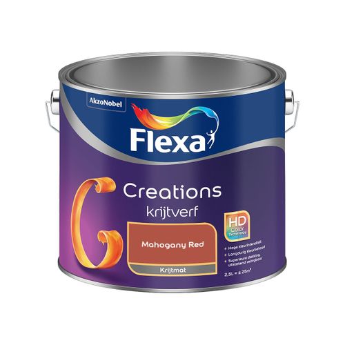 Flexa  Creations Muurverf Krijt - Mahogany Red - 2,5 L