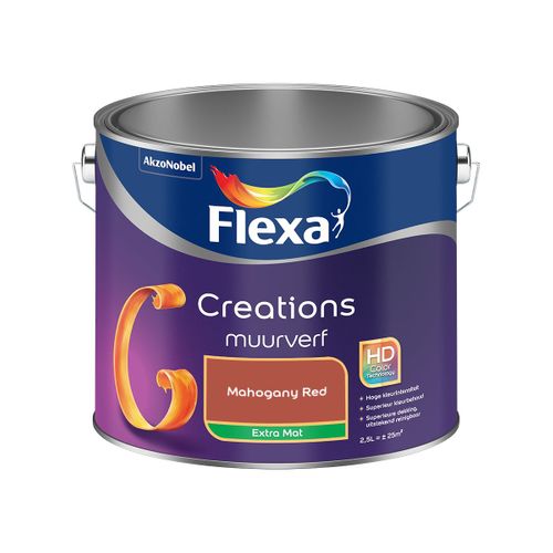 Flexa  Creations Muurverf Extra Mat - Mahogany Red - 2,5 L