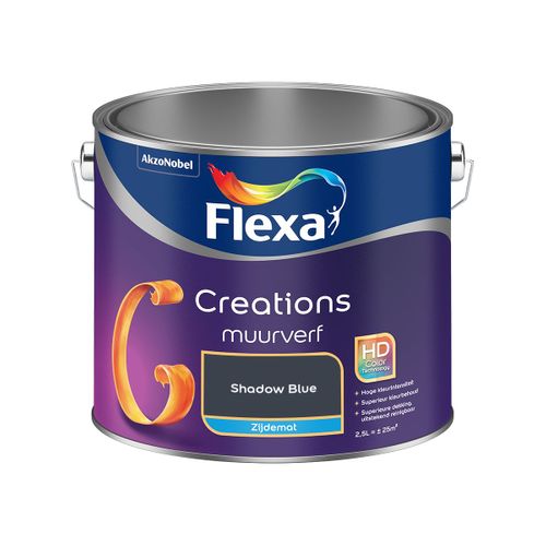 Flexa  Creations Muurverf Zijdemat - Shadow Blue - 2,5 L