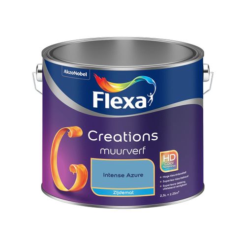 Flexa  Creations Muurverf Zijdemat - Intense Azure - 2,5 L