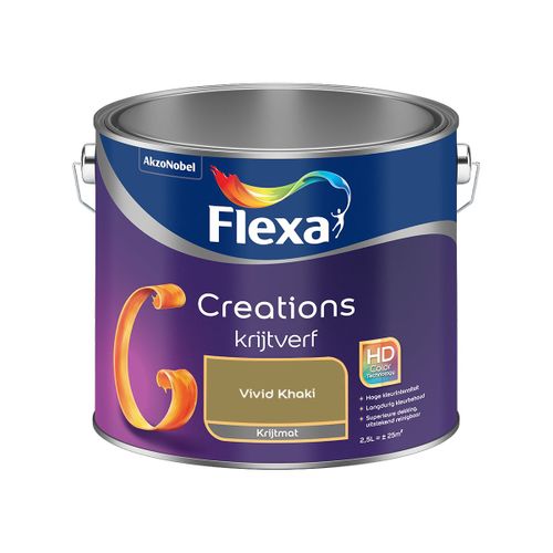 Flexa  Creations Muurverf Krijt - Vivid Khaki - 2,5 L