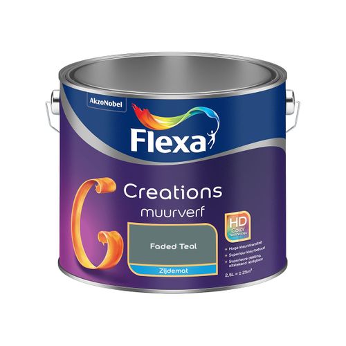 Flexa  Creations Muurverf Zijdemat - Faded Teal - 2,5 L