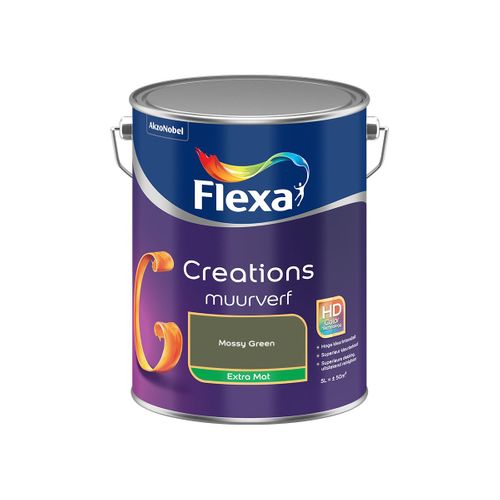 Flexa  Creations Muurverf Extra Mat - Mossy Green - 5 L