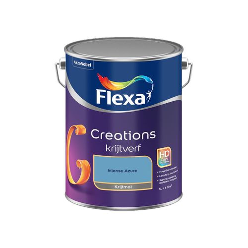 Flexa  Creations Muurverf Krijt - Intense Azure - 5 L