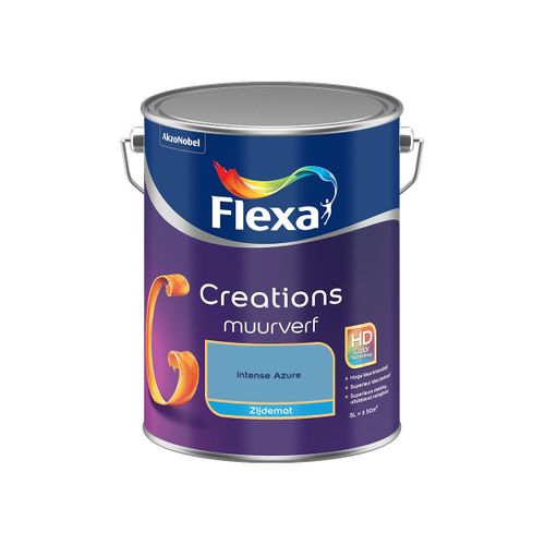 Flexa  Creations Muurverf Zijdemat - Intense Azure - 5 L