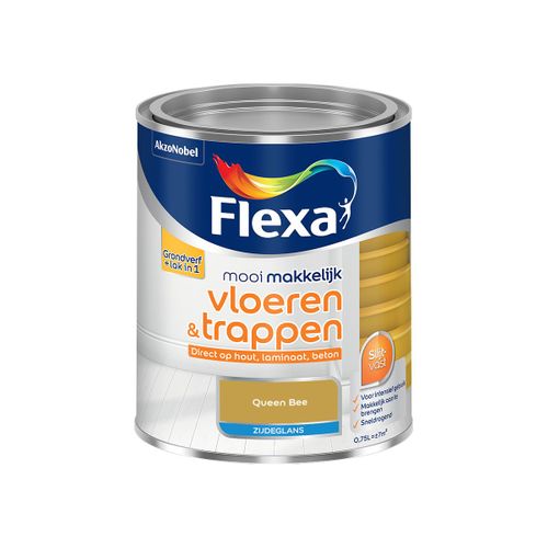 Flexa  Mooi Makkelijk Vloeren & Trappen Zijdeglans - Queen Bee - 750 Ml