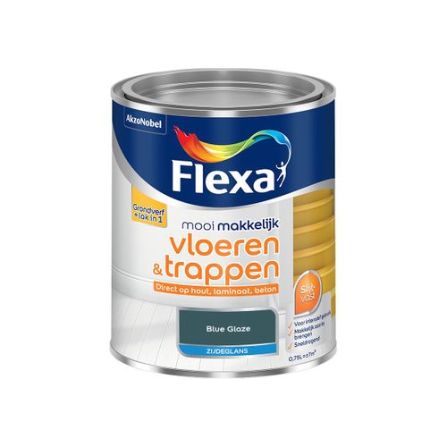 Flexa  Mooi Makkelijk Vloeren & Trappen Zijdeglans - Blue Glaze - 750 Ml