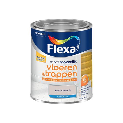 Flexa  Mooi Makkelijk Vloeren & Trappen Zijdeglans - Buzz Colour 5 - 750 Ml