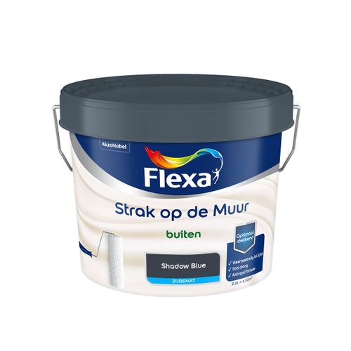 Flexa  Strak Op De Muur Buiten Zijdemat - Shadow Blue - 2,5 L