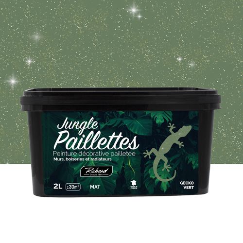 RICHARD Glitterverf Gecko Vert Jungle Paillettes  2 L