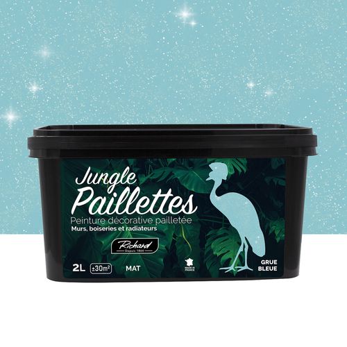 RICHARD Glitterverf Grue Bleue Jungle Paillettes  2 L