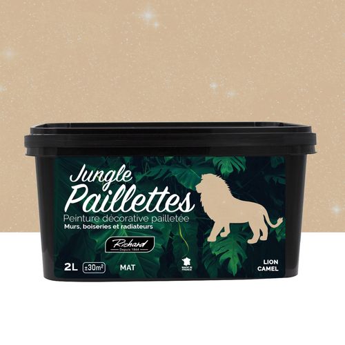 RICHARD Glitterverf Lion Camel Jungle Paillettes  2 L