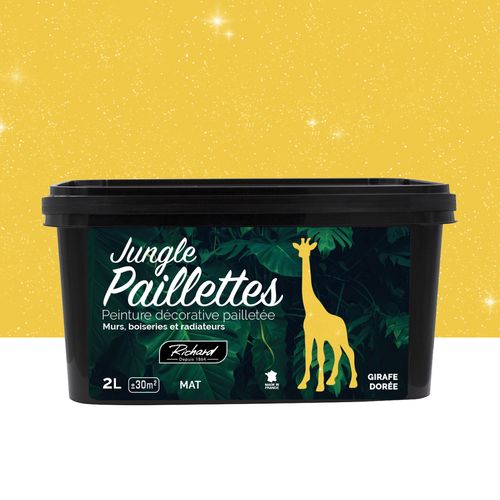 RICHARD Glitterverf Girafe Dorée Jungle Paillettes  2 L