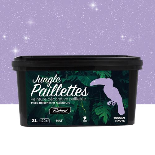 RICHARD Glitterverf Toucan Mauve Jungle Paillettes  2 L