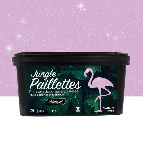 RICHARD Glitterverf Flamant Rose Jungle Paillettes  2 L