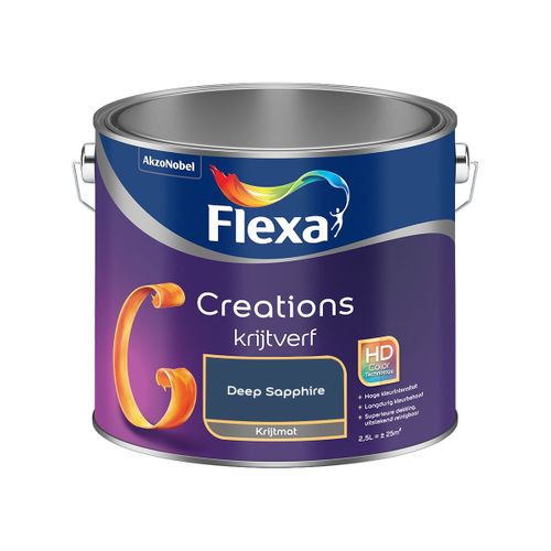 Flexa  Creations Muurverf Krijt - Deep Sapphire - 2,5 L