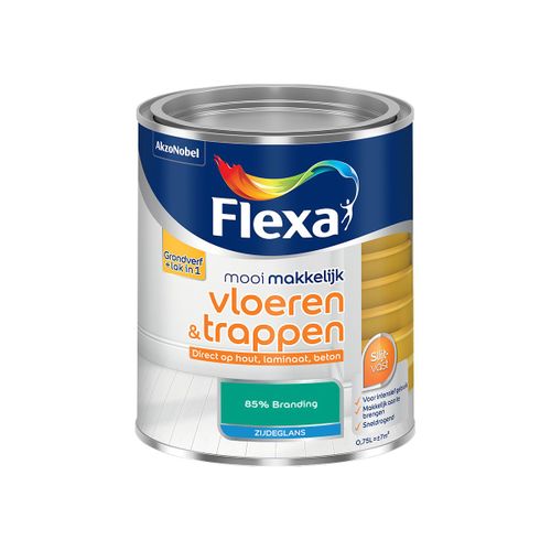 Flexa  Mooi Makkelijk Vloeren & Trappen Zijdeglans - Muurverf - 85% Branding - Meng - 750 Ml