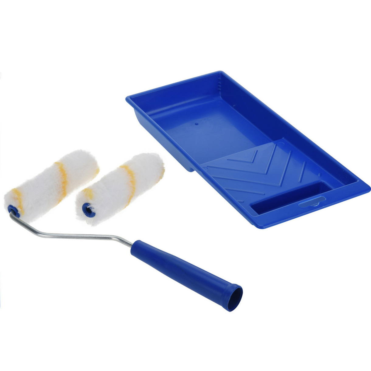 FX Tools Verfrollers set 4 delig - 1 houders/2 rollen van 10 cm/lekbak - Schilderen - voordelig -