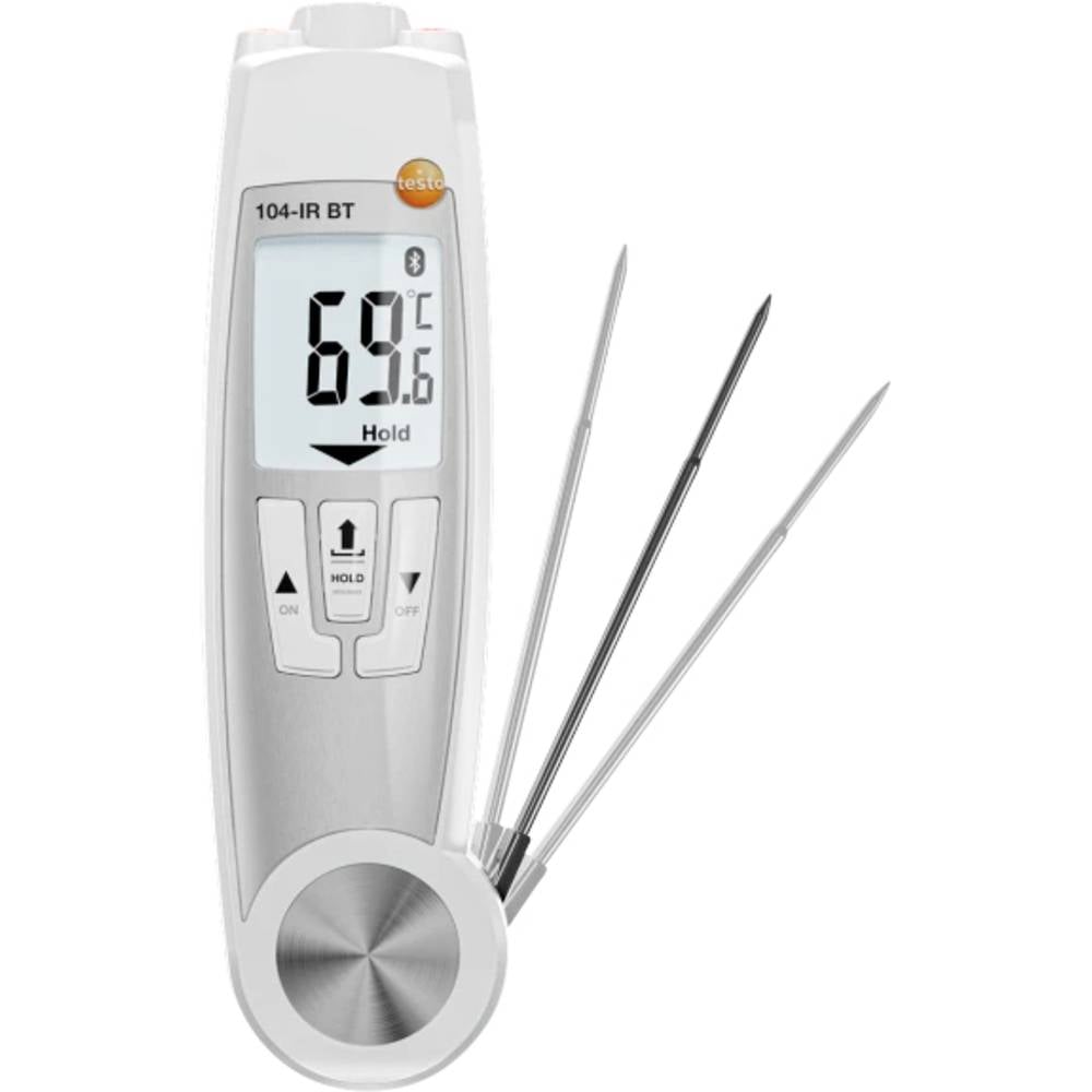 Testo 0560 1045 60 Infrarood-thermometer en insteekthermometer (HACCP) Meetbereik temperatuur -50 tot 250 °C Sensortype NTC Conform HACCP, IP65