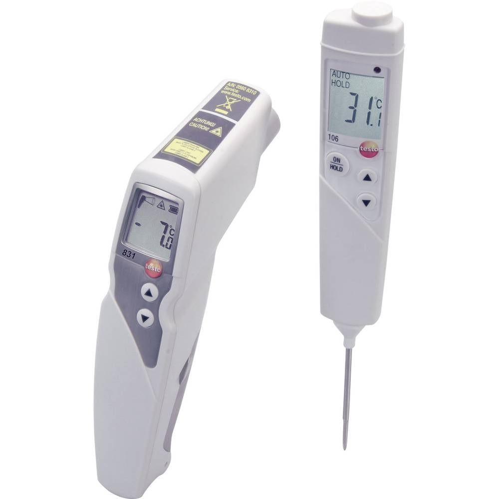 Testo 831 Set Infrarood-thermometer Optiek 30:1 -30 - +210 °C Contactmeting