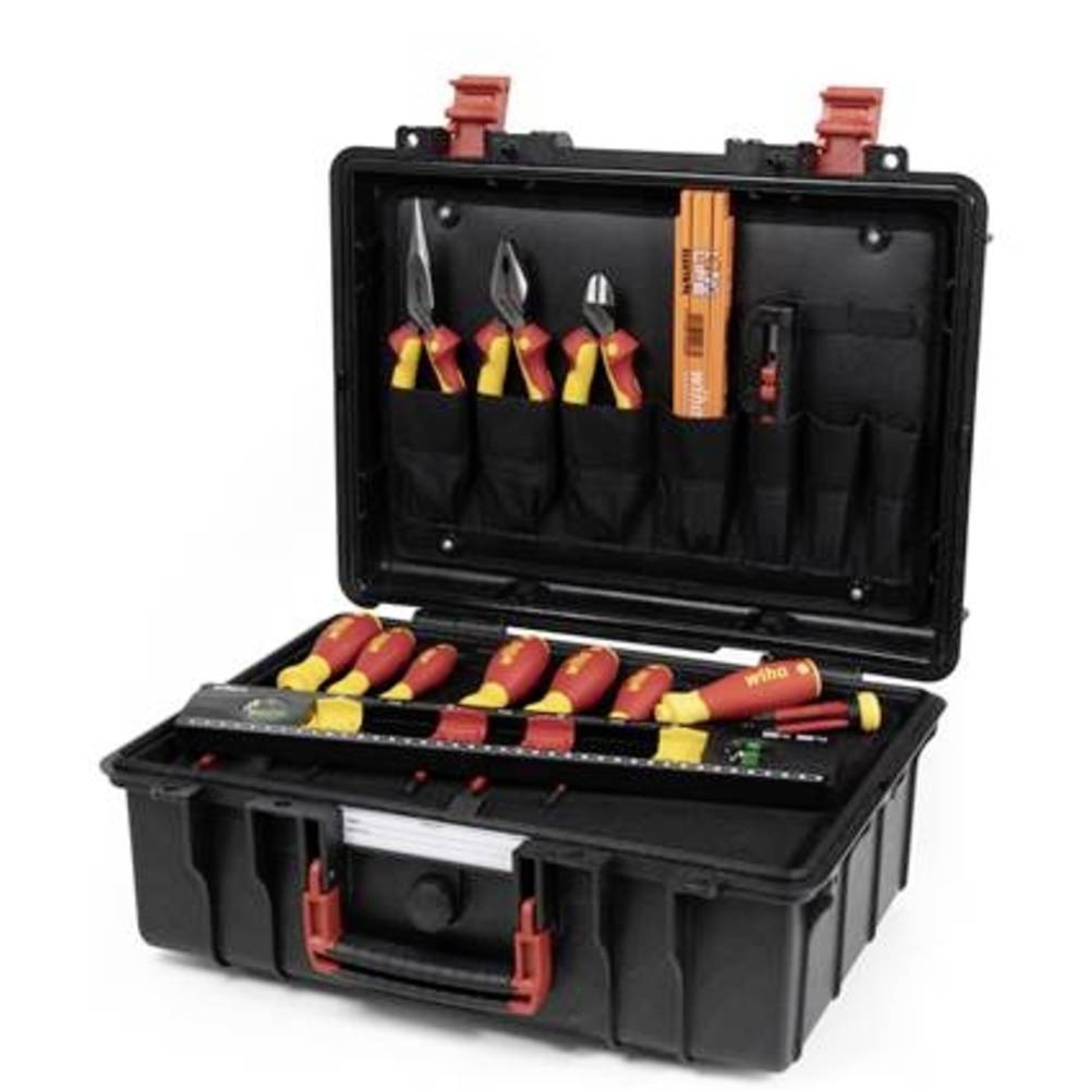 Wiha Basic Set L electric 18tlg Gereedschapskoffer (met inhoud) 18-delig Electricien, Handwerker, Leerling, Professioneel, VDE (b x h x d) 457 x 183 x 367 mm